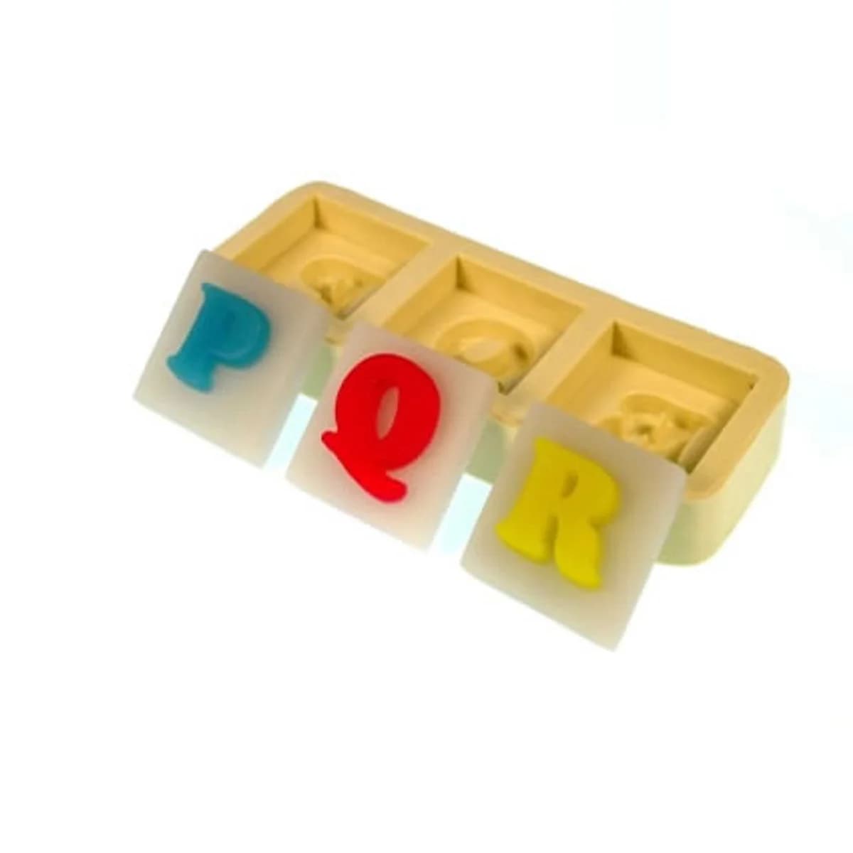 Molde de Silicone para Velas e Sabonetes Letras PQR
